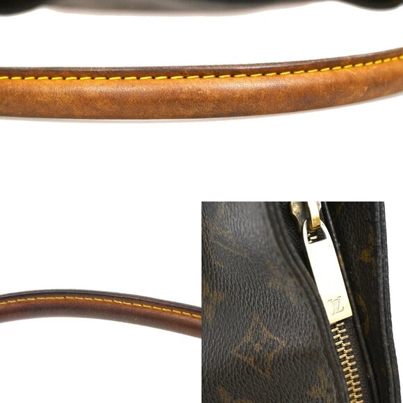 LOUIS VUITTON Logo Looping GM Shoulder Bag Monogram Leather Brown - Picture 13 of 16